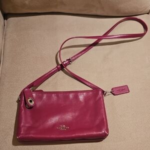 Coach Wine Leather Crossbody Bag